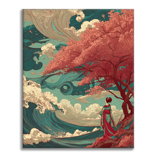 Sakura Wave - Malen nach Zahlen
