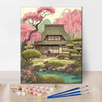 Frühling Kasuga Sakura - Malen nach Zahlen