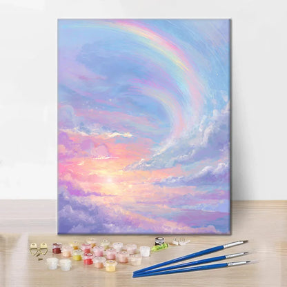 Verträumter Regenbogen - Malen nach Zahlen