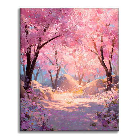 Verzauberte Sakura - Malen nach Zahlen