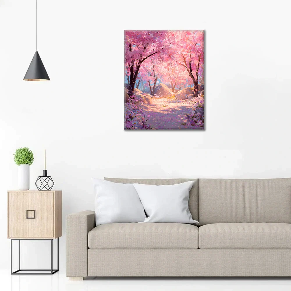 Verzauberte Sakura - Malen nach Zahlen