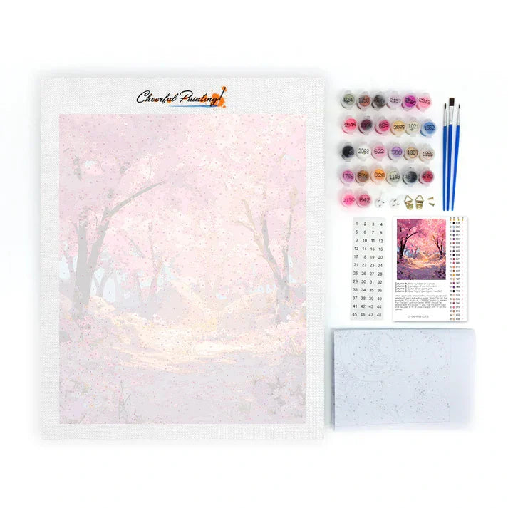 Verzauberte Sakura - Malen nach Zahlen