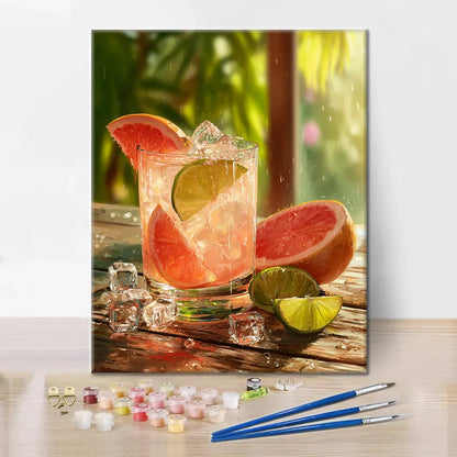 Grapefruit Fizz - Malen nach Zahlen
