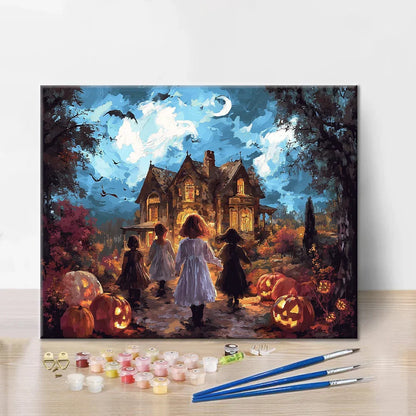 Halloween-Nacht - Malen nach Zahlen