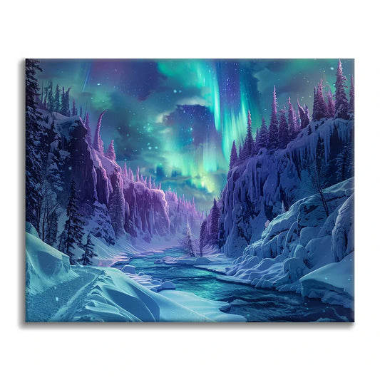 Nordlichter - Malen nach Zahlen
