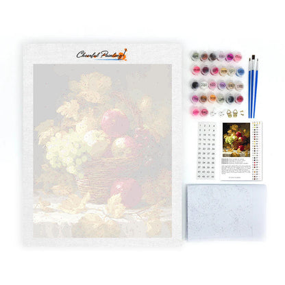 Herbstlicher Obstkorb - Malen nach Zahlen