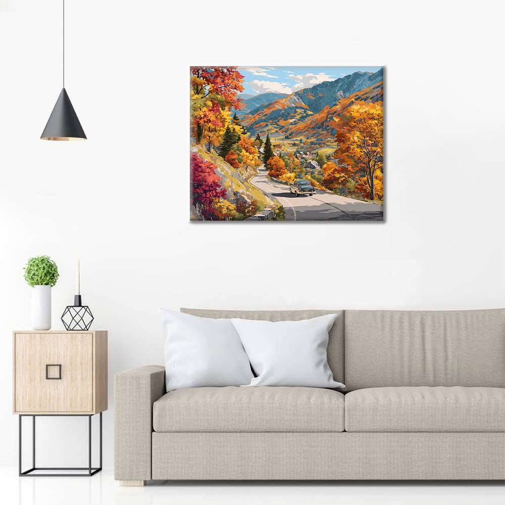 Herbst-Roadtrip - Malen nach Zahlen