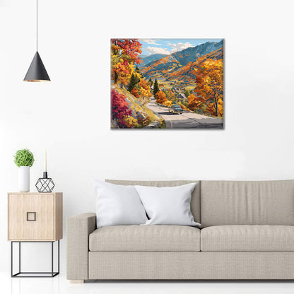 Herbst-Roadtrip - Malen nach Zahlen