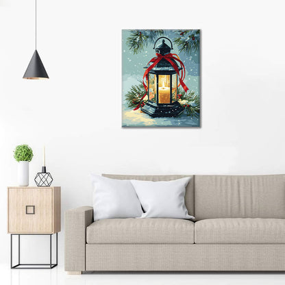 Weihnachtslaterne - Malen nach Zahlen