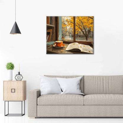 Gemütliche Herbstlektüre - Malen nach Zahlen