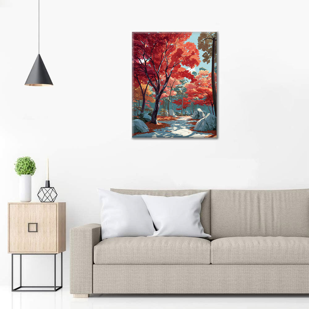 Crimson Pathway - Malen nach Zahlen