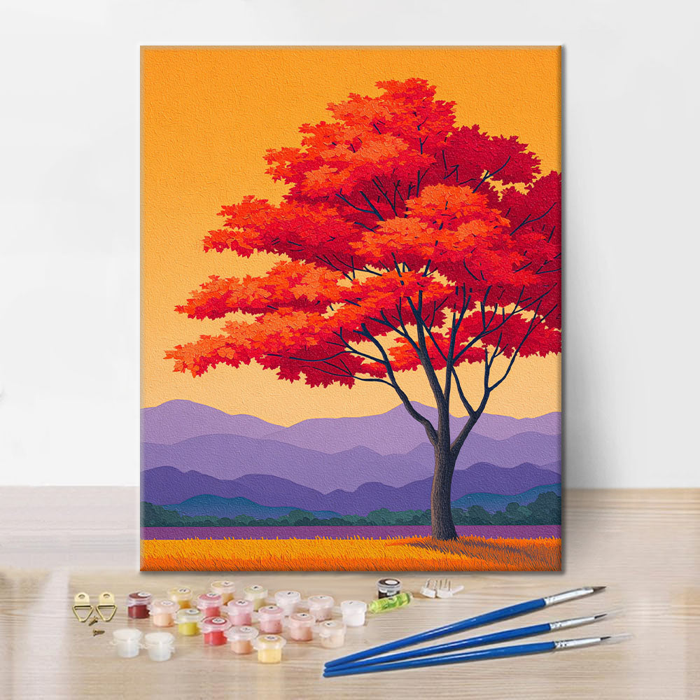 Flamme des Herbstes - Malen nach Zahlen
