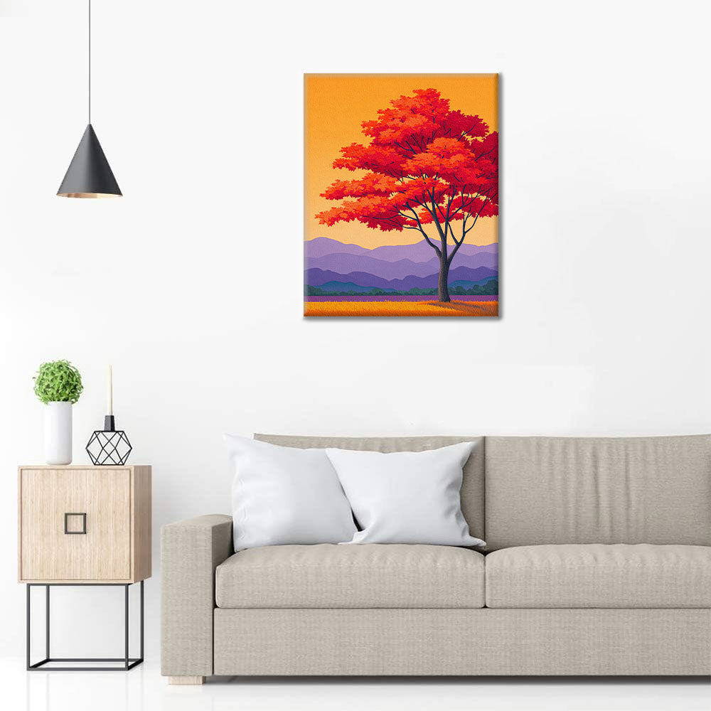 Flamme des Herbstes - Malen nach Zahlen