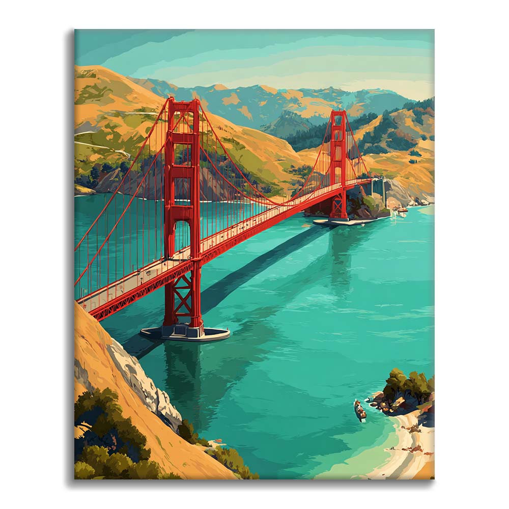Golden Gate Serenity - Malen nach Zahlen