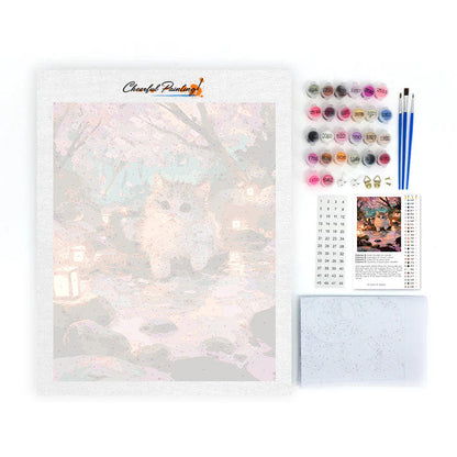 Hot Spring Cat - Malen nach Zahlen