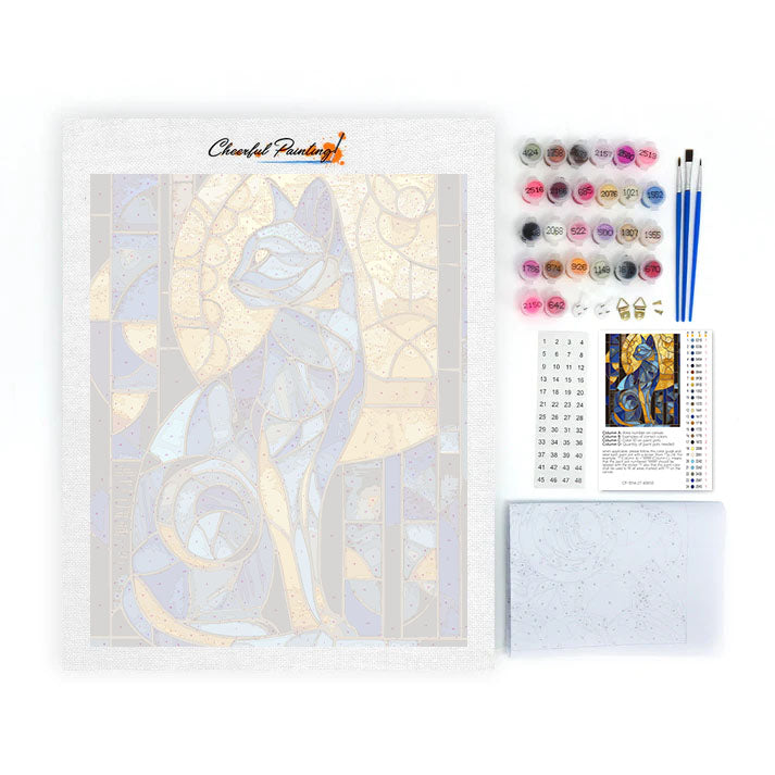 Mosaik Ägyptische Katze - Malen nach Zahlen