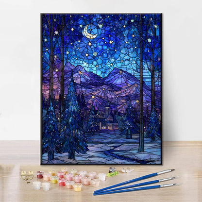 Mosaik Sternennacht - Malen nach Zahlen