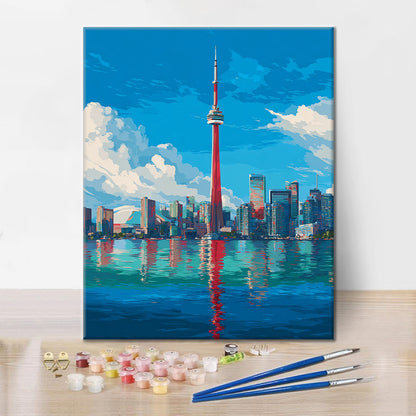 Toronto Skyline - Malen nach Zahlen