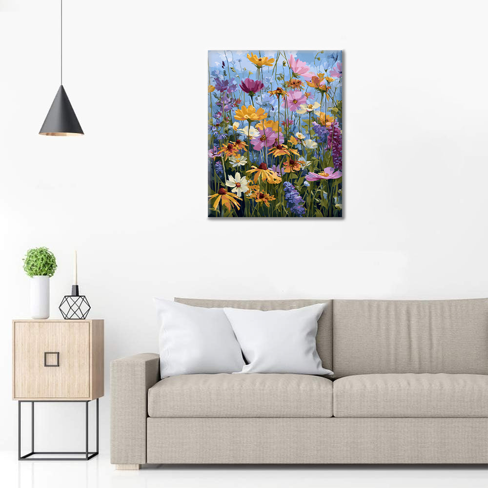 Bunte Blumen – Malen nach Zahlen