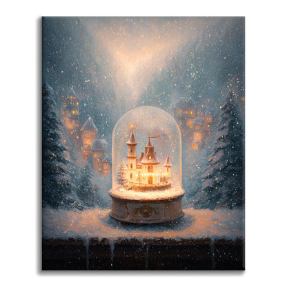 Schneekugel-Licht – Malen nach Zahlen