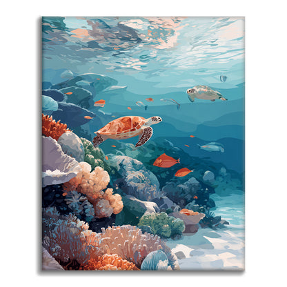 Unterwasserwelt – Malen nach Zahlen
