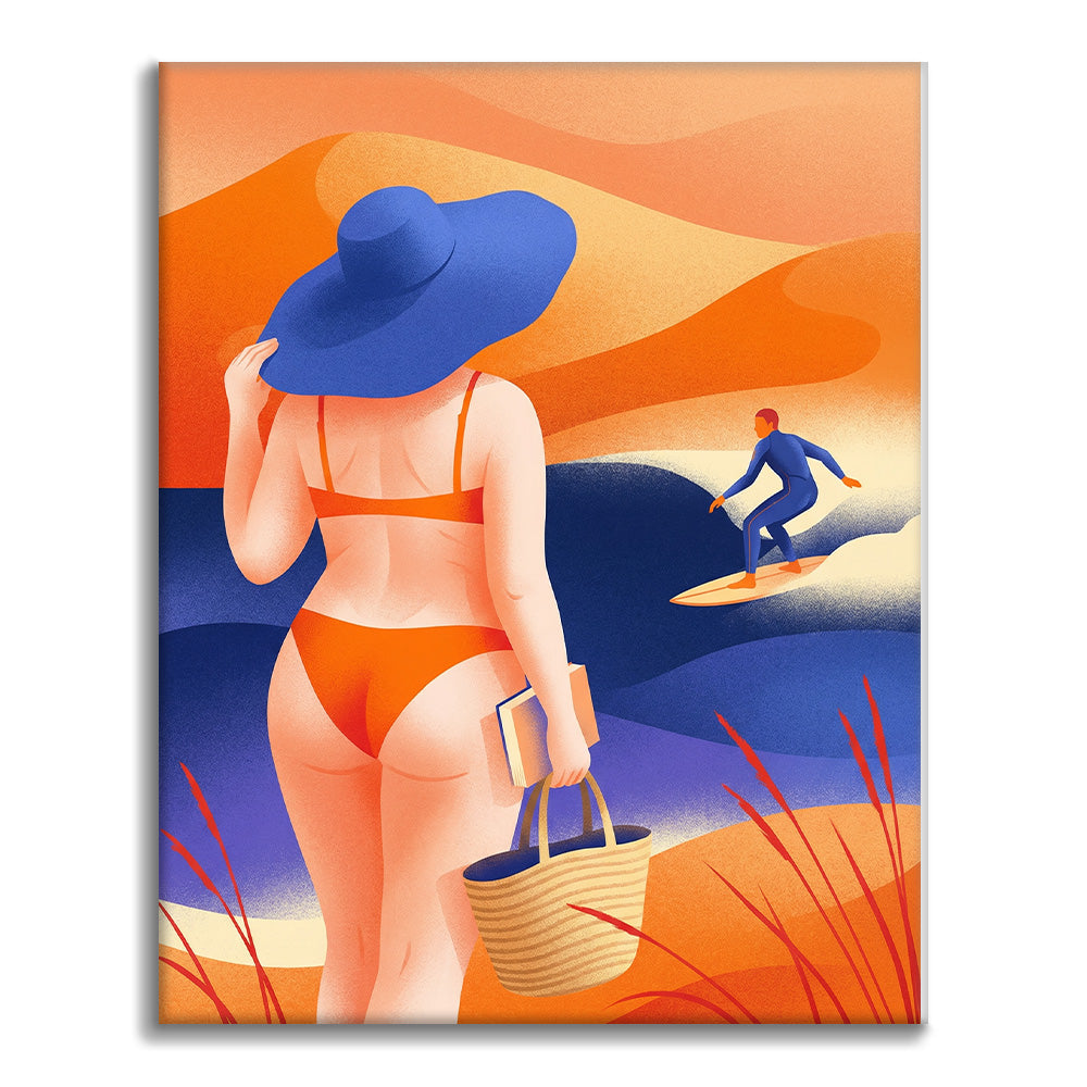 Strandtag-Glückseligkeit – Malen nach Zahlen