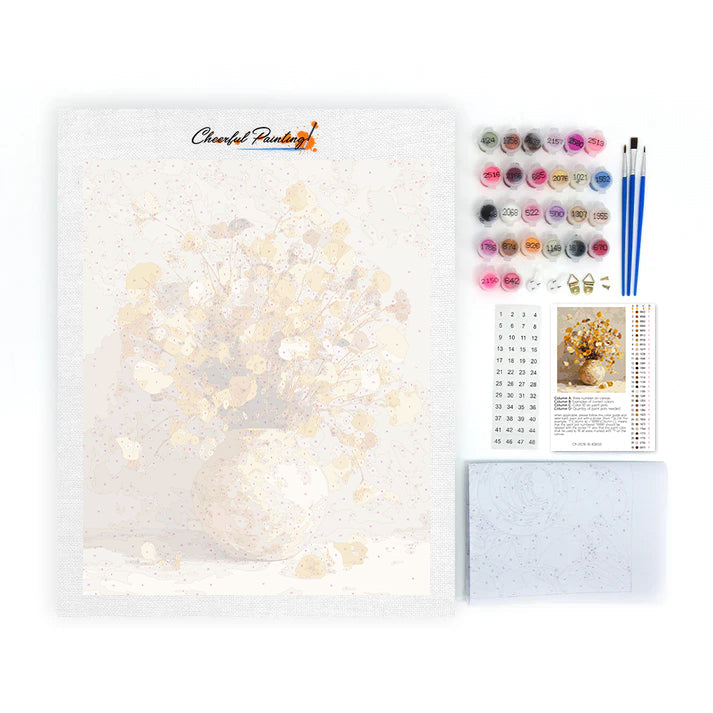 Trockenblumen – Malen nach Zahlen