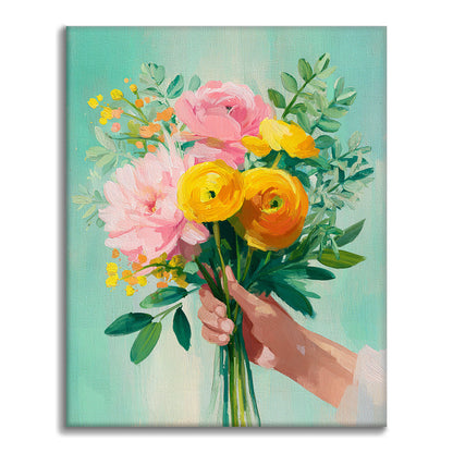 Blumengeschenk – Malen nach Zahlen