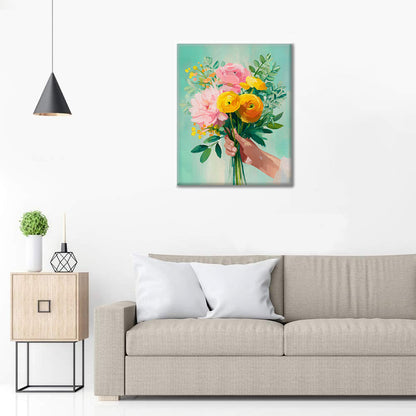 Blumengeschenk – Malen nach Zahlen