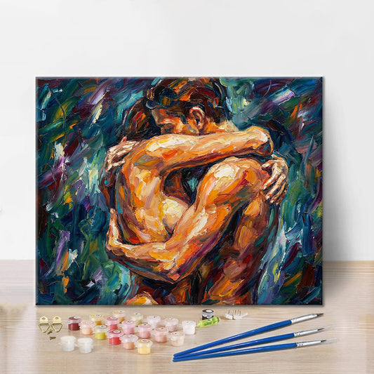 Verschlungene Herzen – Malen nach Zahlen