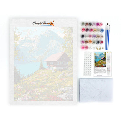 Schweizer Chalet – Malen nach Zahlen