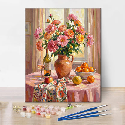 Harmonie auf dem Tisch – Malen nach Zahlen