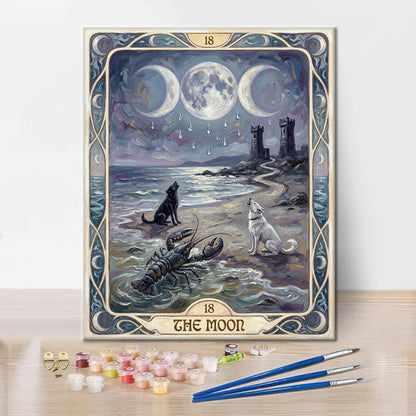 Der Mond – Malen nach Zahlen