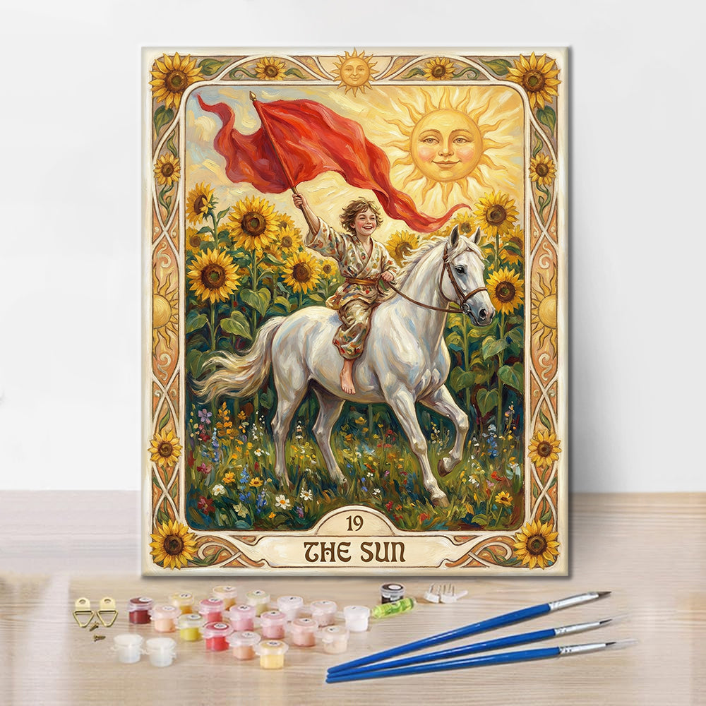 Die Sonne – Malen nach Zahlen