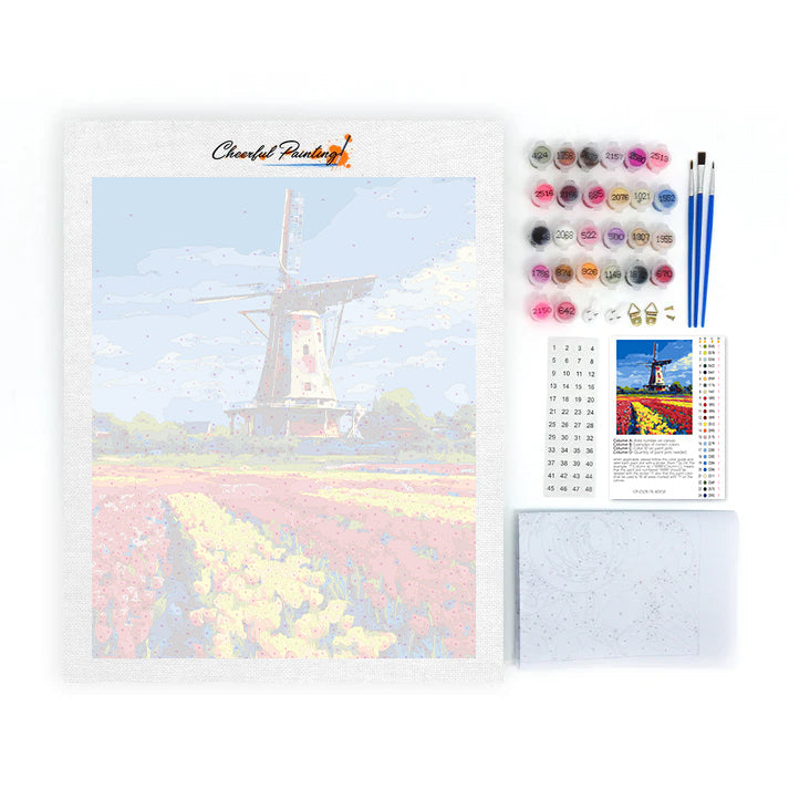 Tulpenmühle – Malen nach Zahlen