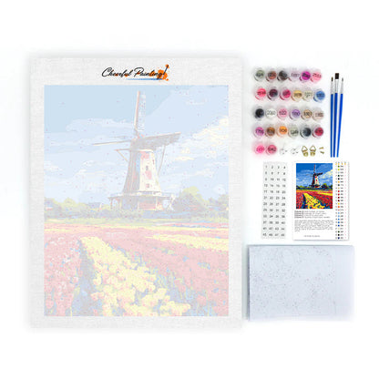 Tulpenmühle – Malen nach Zahlen