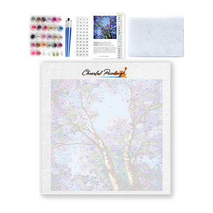 Lila Baldachin – Mini-Malen nach Zahlen