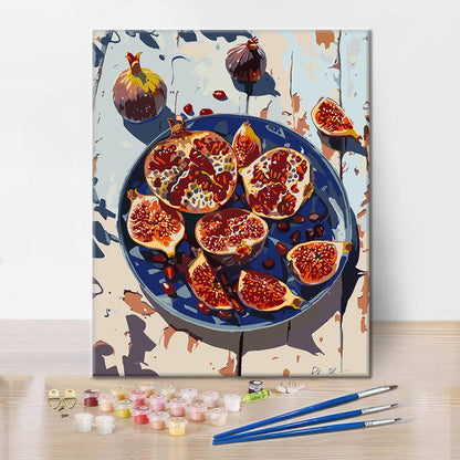 Granatapfel – Malen nach Zahlen