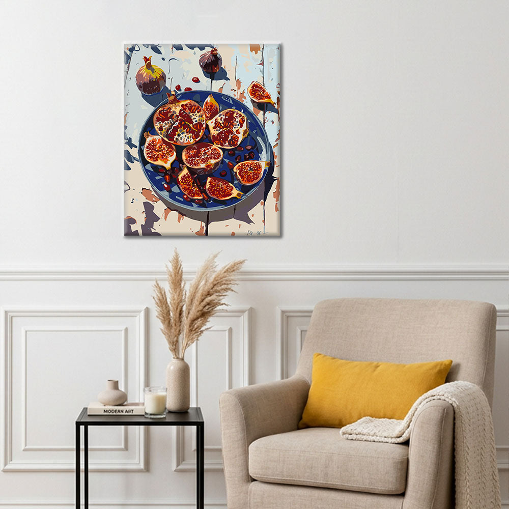 Granatapfel – Malen nach Zahlen