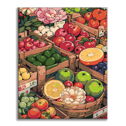 Sunny Street Market I – Malen nach Zahlen