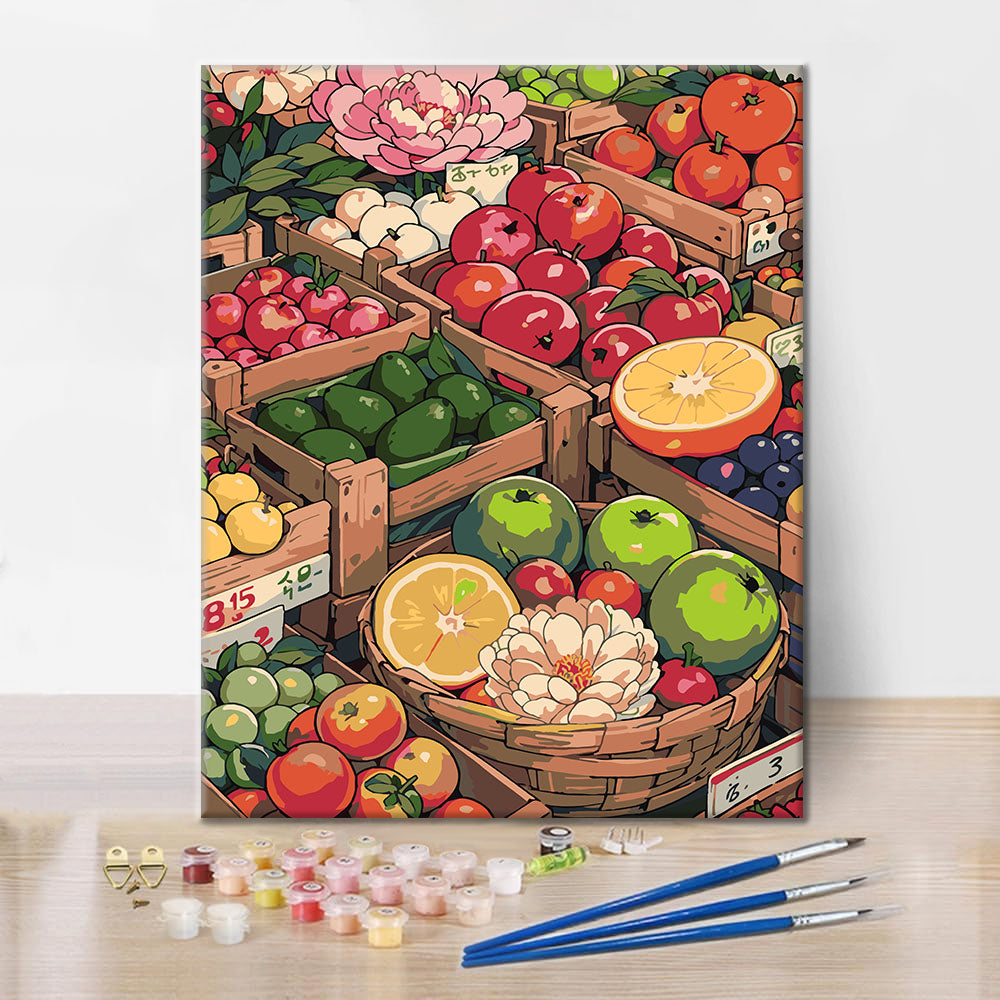 Sunny Street Market I – Malen nach Zahlen