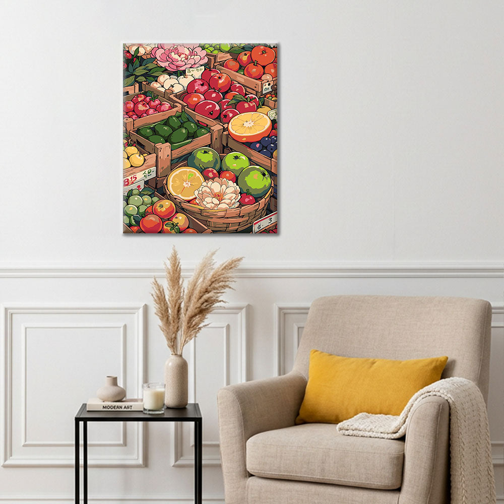 Sunny Street Market I – Malen nach Zahlen