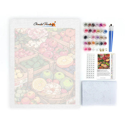 Sunny Street Market I – Malen nach Zahlen