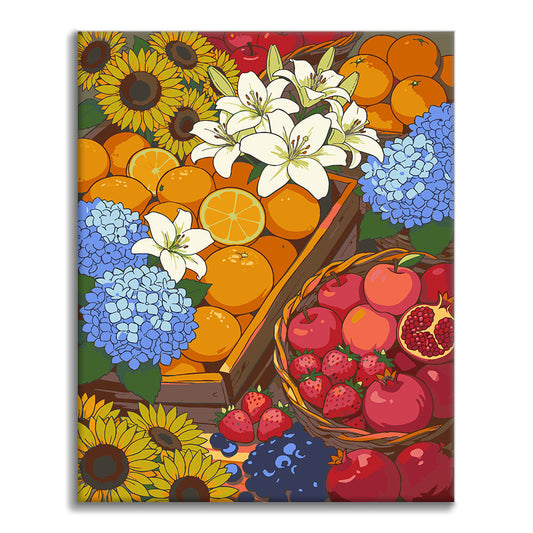 Sunny Street Market II – Malen nach Zahlen