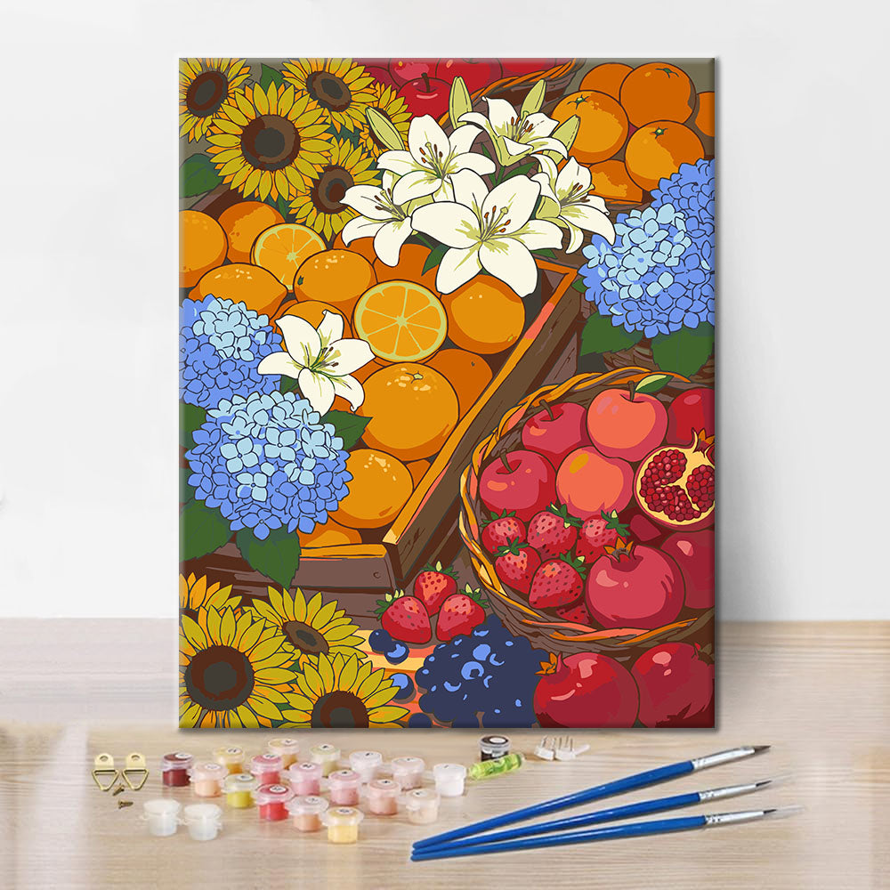 Sunny Street Market II – Malen nach Zahlen