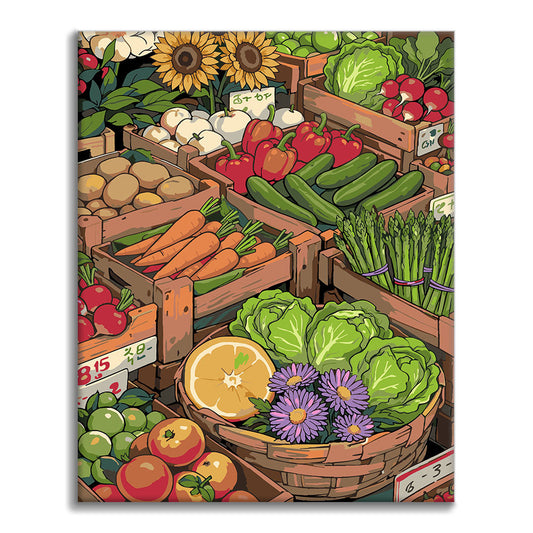 Sunny Street Market III – Malen nach Zahlen