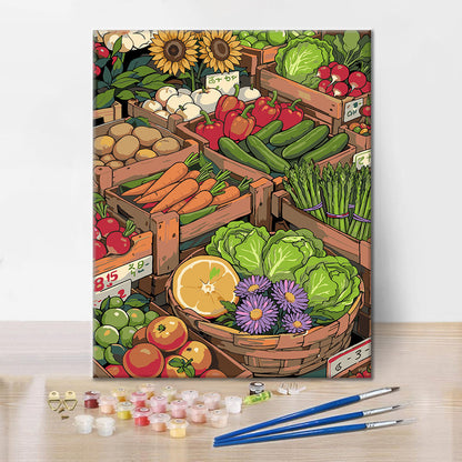 Sunny Street Market III – Malen nach Zahlen