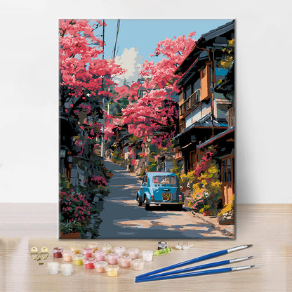 Blossom Street Car – Malen nach Zahlen