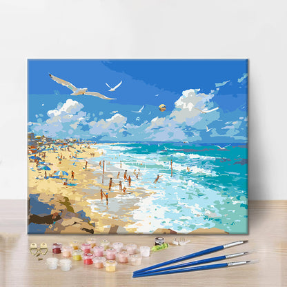 Ruhe am Meer – Malen nach Zahlen