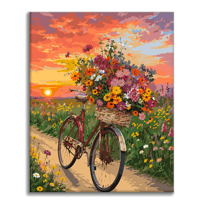 Ausritt im Sonnenuntergang – Malen nach Zahlen